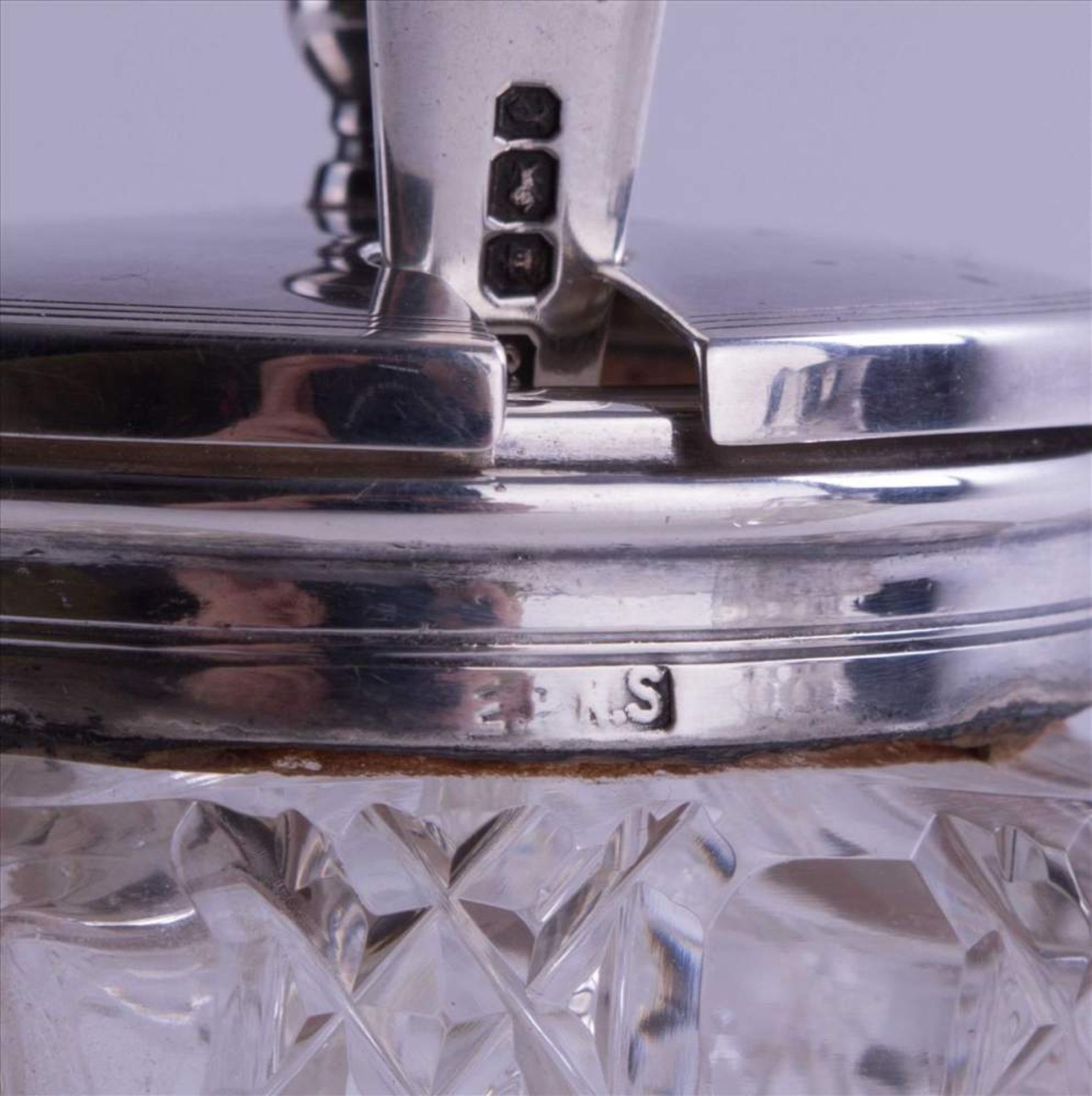 Silber Menage P. A & S England / Silver cruet stand P. A & S England Sterling Silber, Menage, - Bild 6 aus 8