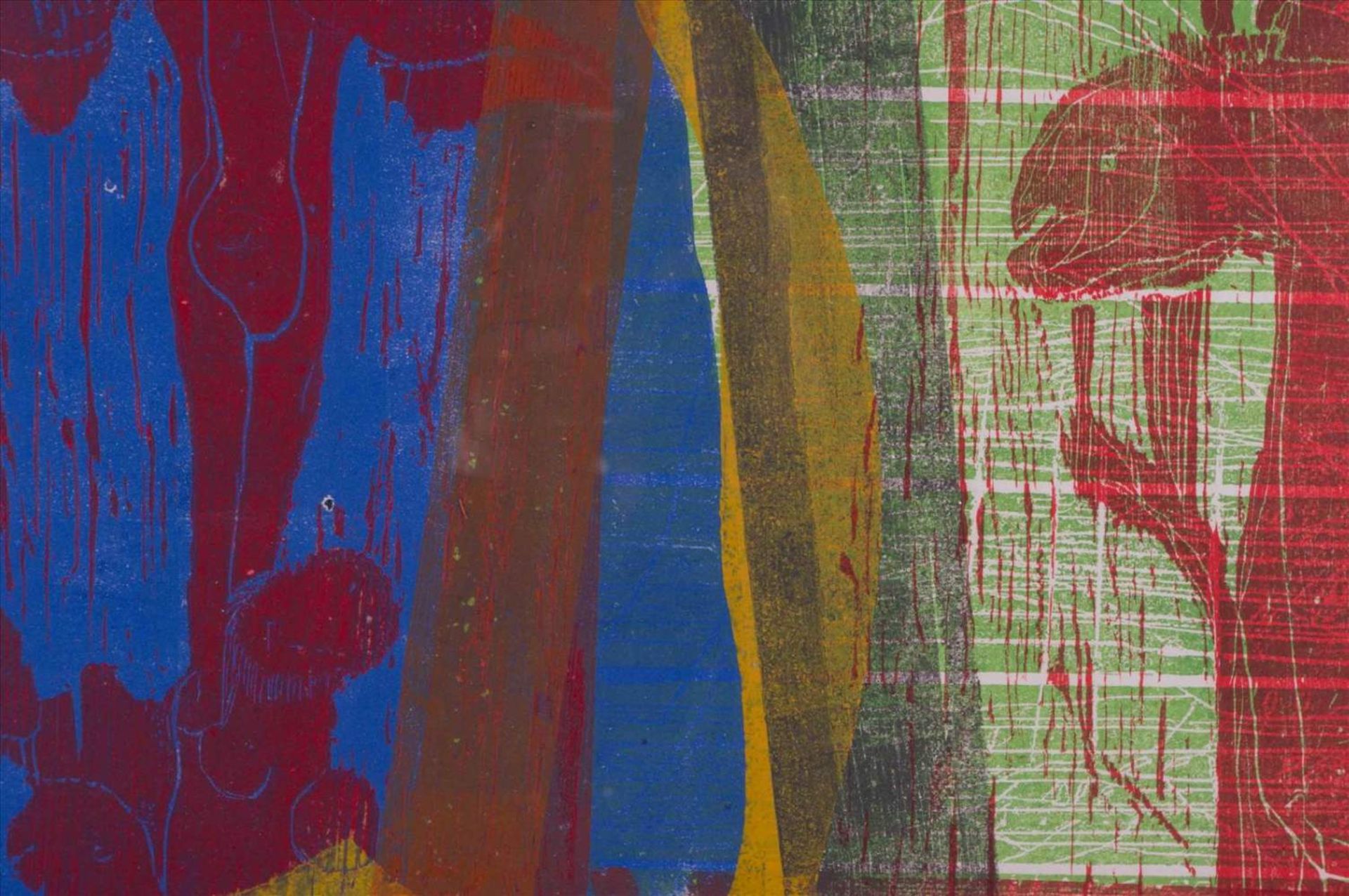 Gerhard ALTENBOURG (1926-1989) "Ariadne" Grafik-Multiple, Farbholzschnitt, 54,5 cm x 74,5 cm, - Bild 6 aus 6