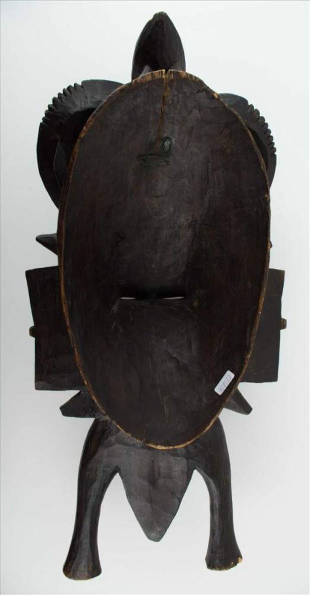 Afrikanische Senufo Maske Kolonialzeit / African Senufo mask, colonialism period Holz, beschnitzt, - Bild 3 aus 3