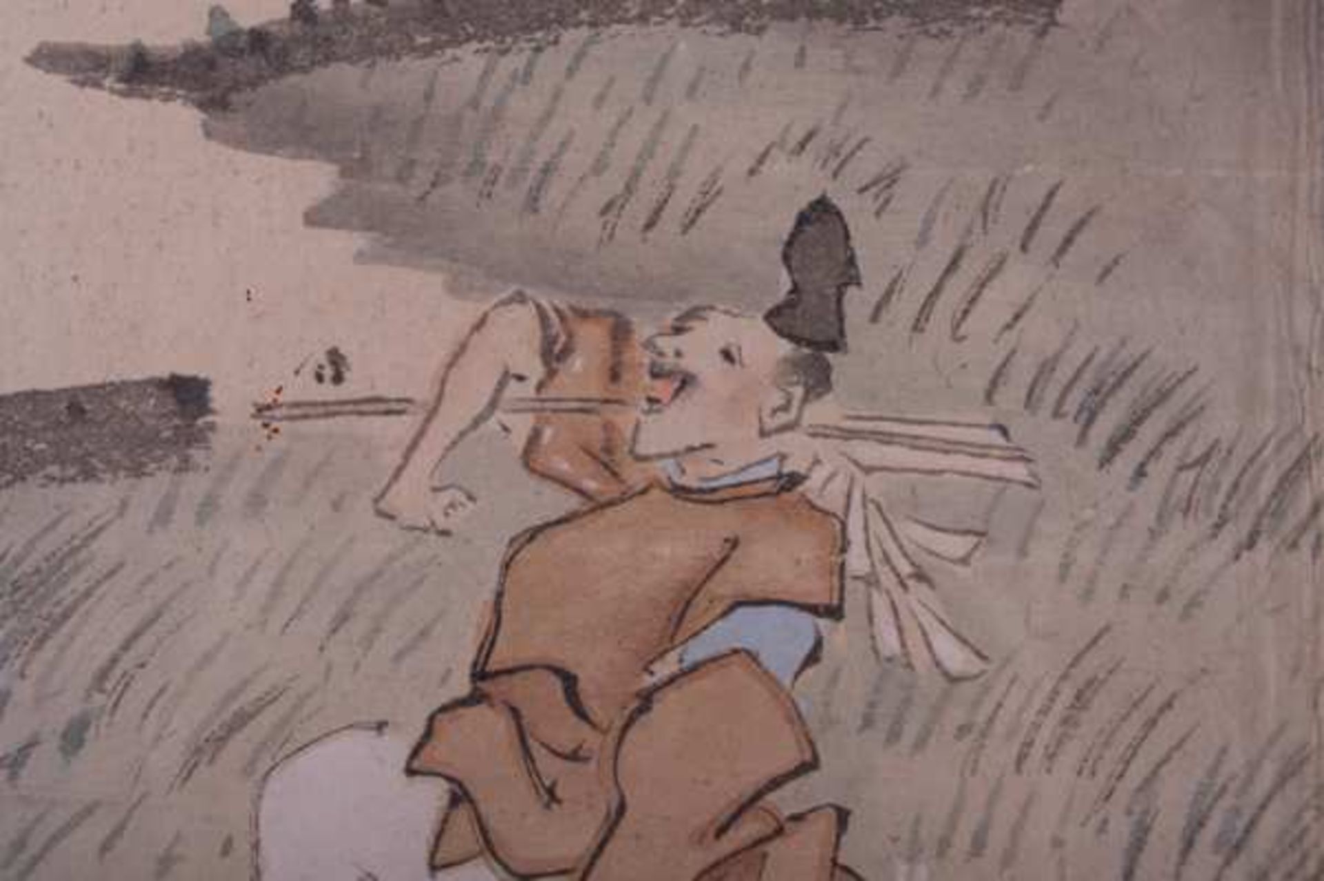 Nakai Ranko (1766-1830) Konvolut 2 Stück, Aus einem Album 2 Zeichnungen-Aquarelle, - Image 5 of 7