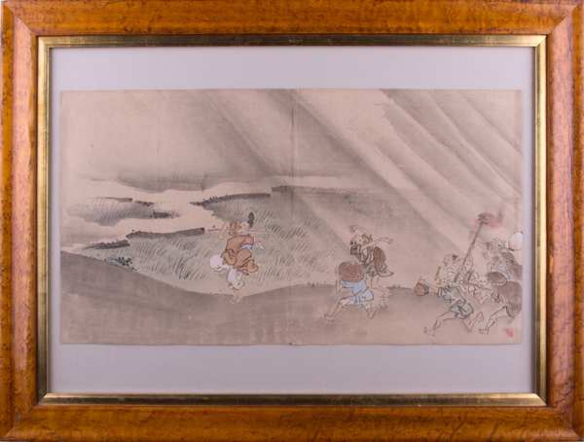 Nakai Ranko (1766-1830) Konvolut 2 Stück, Aus einem Album 2 Zeichnungen-Aquarelle, - Image 2 of 7