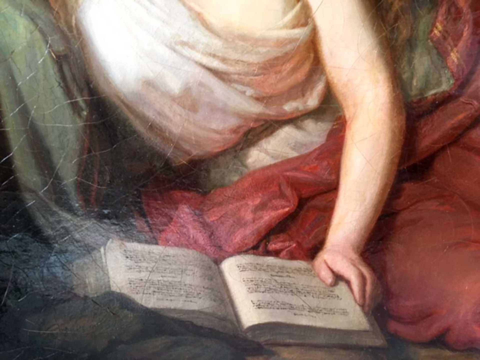 Carl Ferdinand SOHN (1805-1867) "die lesende Magdalena" Gemälde Öl/Leinwand(doubliert), 57,5 cm x 74 - Bild 4 aus 9