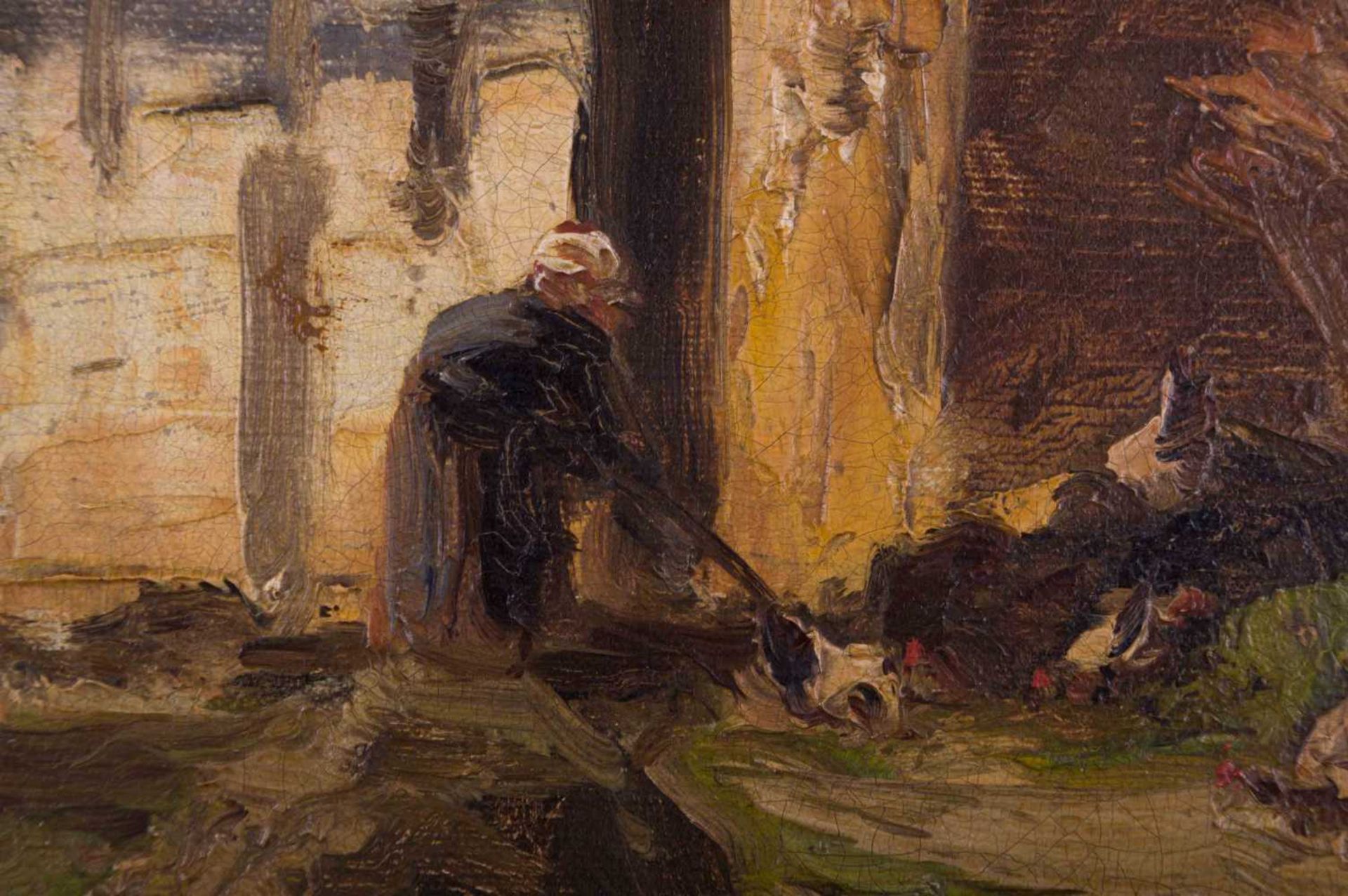 Joseph Charles FRANÇOIS (1851-1940) "alte Bauernkate" Gemälde Öl/Leinwand, 46 cm x 60 cm, kleiner - Bild 4 aus 8