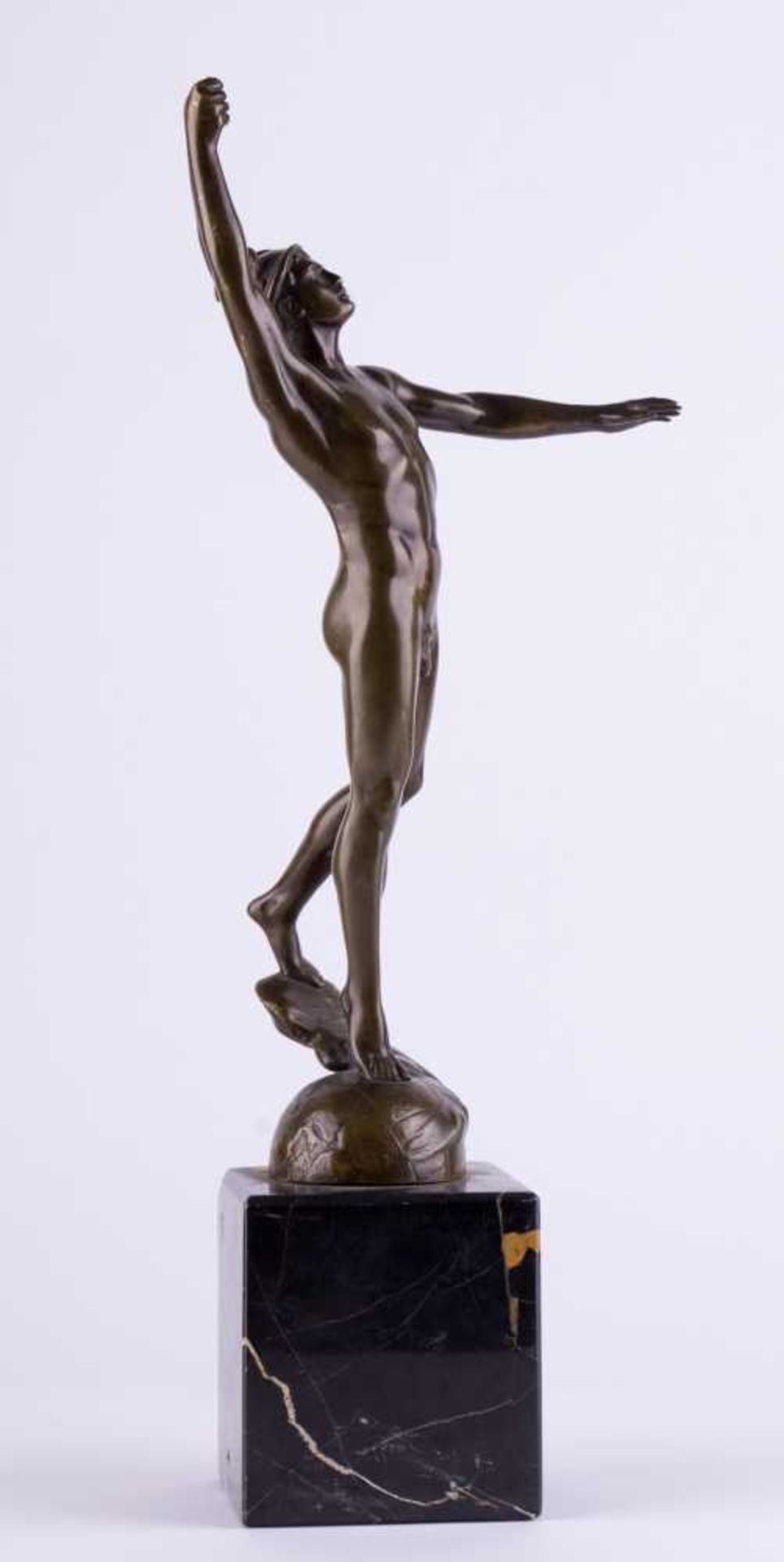 unbekannter Bildhauer des 19./20. Jhd. / Unidentified sculptor, 19th/20th century "Hermes" - Image 2 of 4
