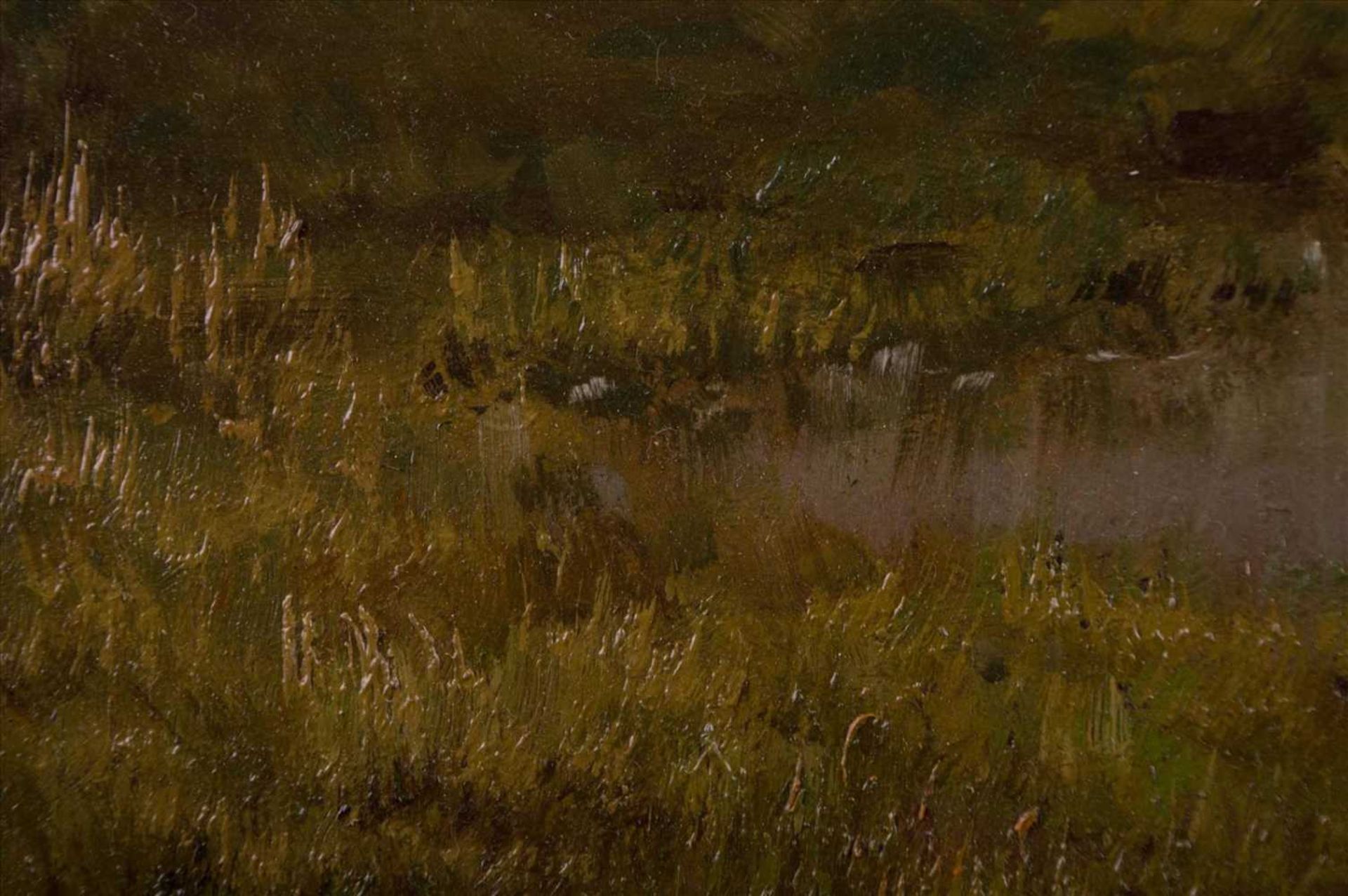 Heinrich NEPPEL (1874-1936) "Landschaft mit Bauernhaus" Gemälde Öl/Leinwand, 42 cm x 56 cm, rechts - Bild 7 aus 10