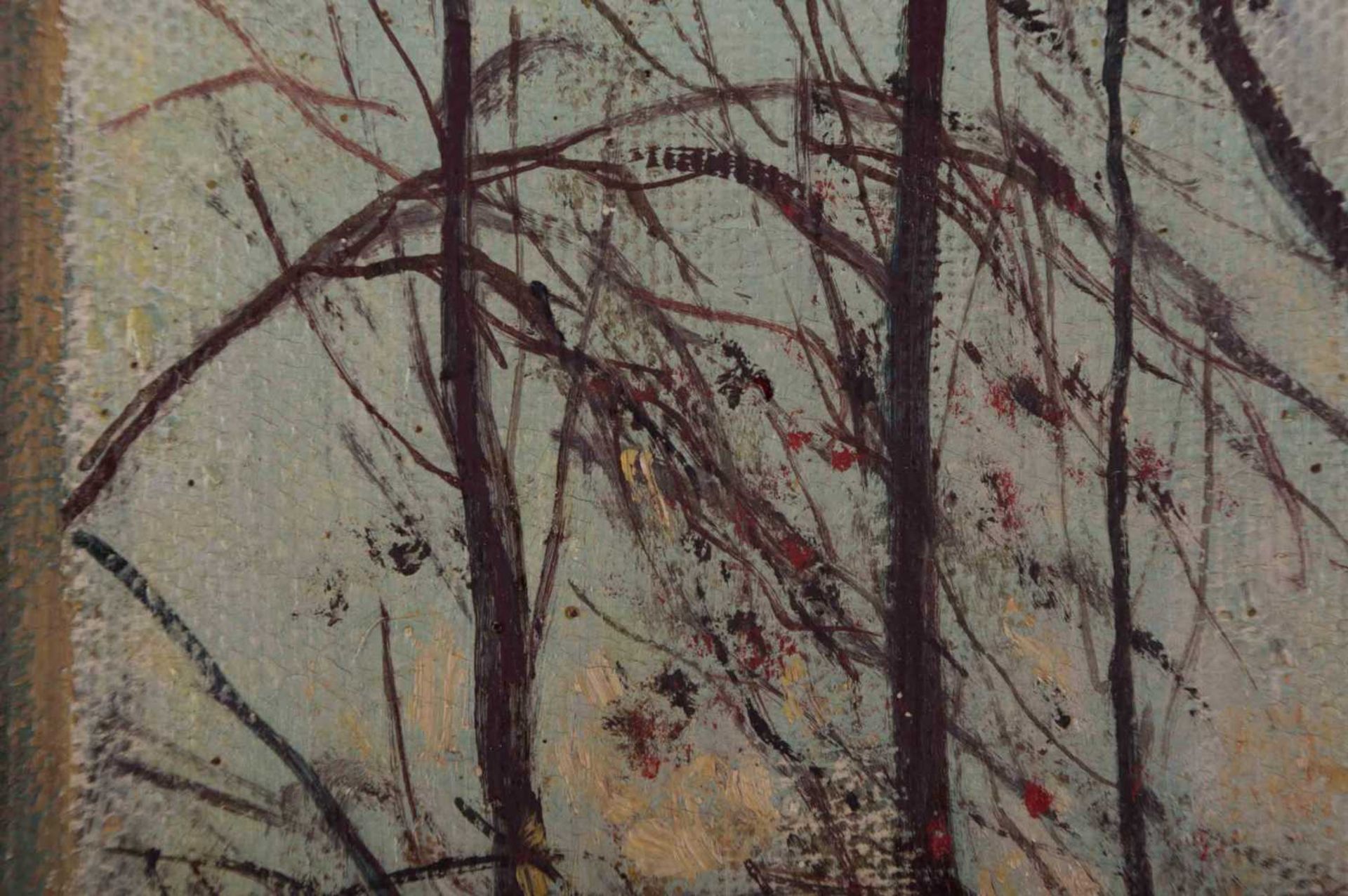 C.Kaul 20. Jhd. / C.Kaul, 20th century "Winterlandschaft" Gemälde Öl/Leinwand, 60 cm x 46 cm, rechts - Bild 3 aus 5