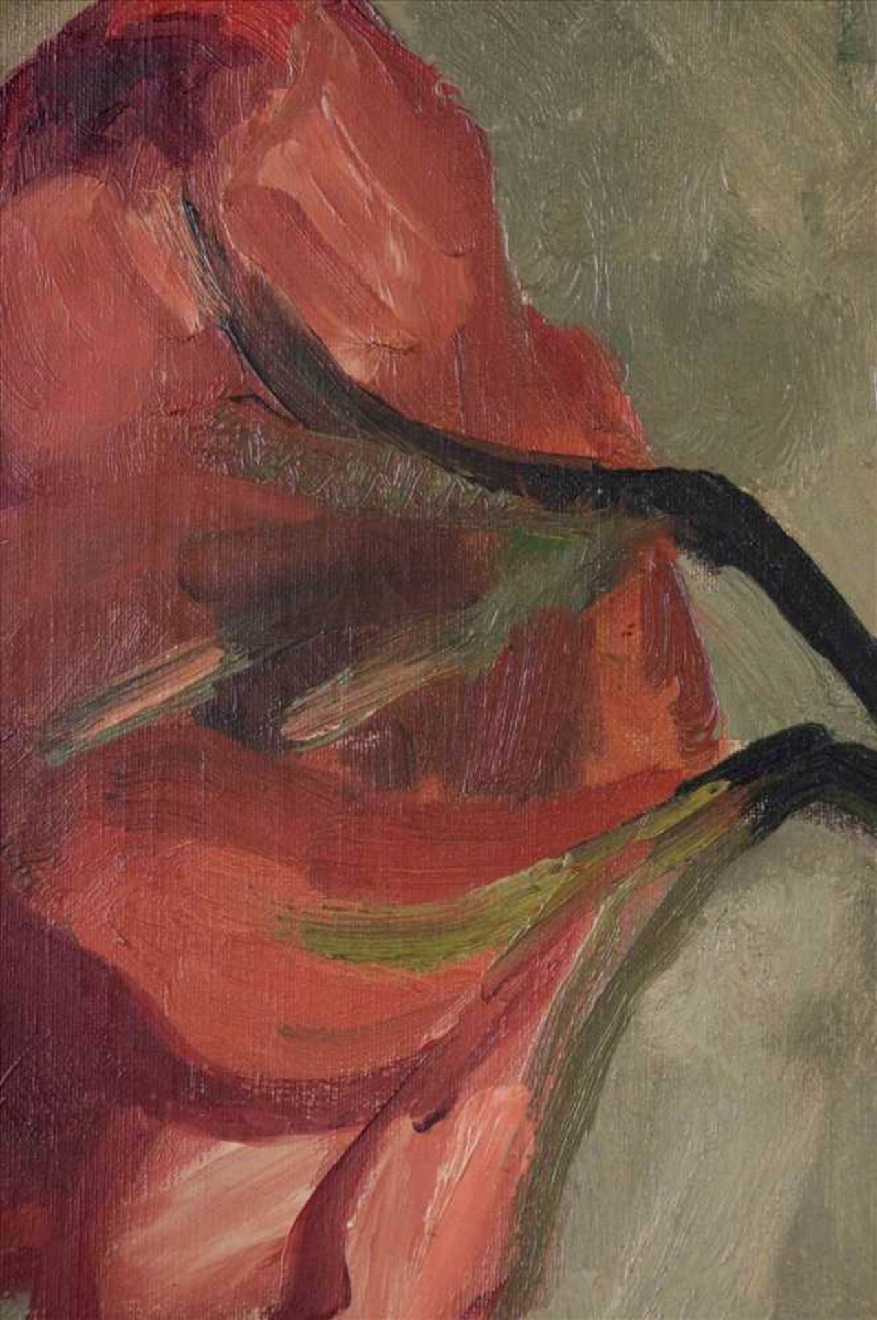 Piet VAN WIJNGAERDT (1873-1964) "Stillleben mit Amaryllis" Gemälde Öl/Leinwand, 80 cm x 67 cm, - Bild 4 aus 6