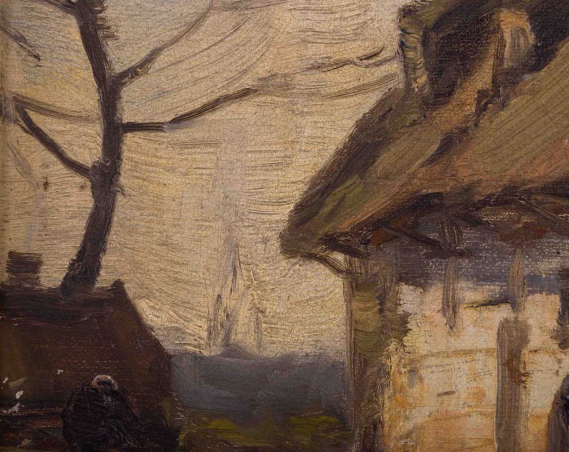 Joseph Charles FRANÇOIS (1851-1940) "alte Bauernkate" Gemälde Öl/Leinwand, 46 cm x 60 cm, kleiner - Bild 6 aus 8