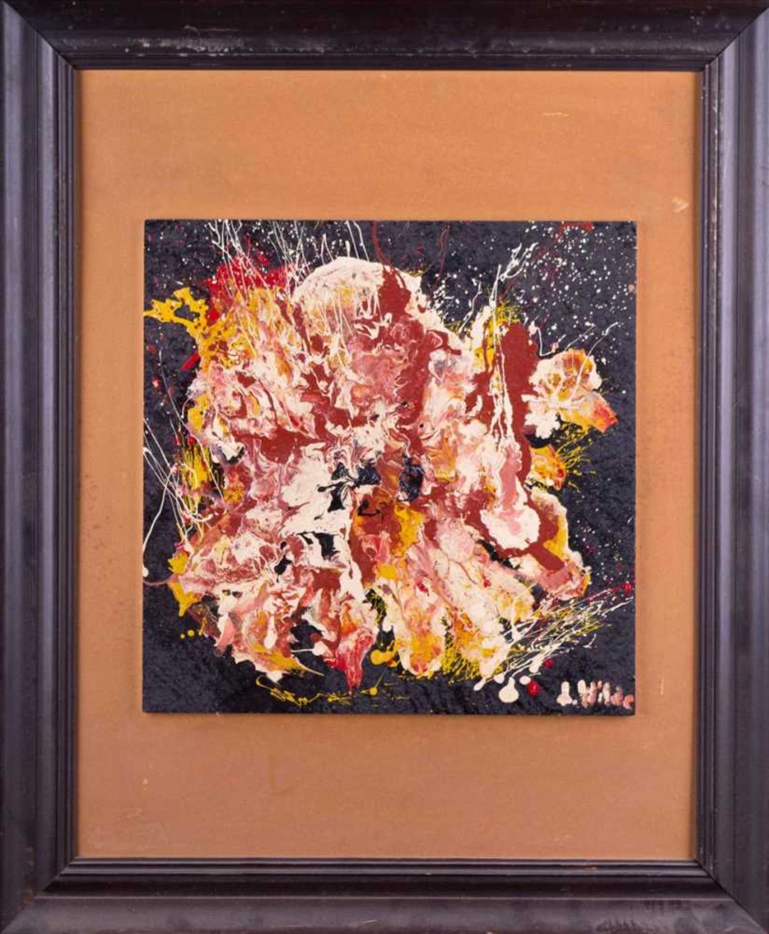 David WILDE (1918-1978) "abstraktes Gebilde" Gemälde Acryl/Platte, 39 cm x 39 cm, rechts unten - Bild 7 aus 8