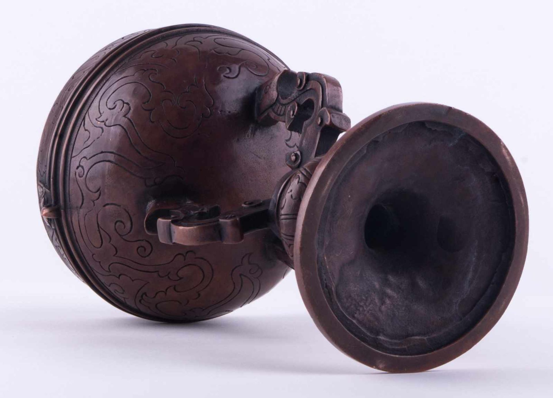 Weihrauchbrenner China 19. Jhd. / Incense burner, China 19th century Bronze, H: 22 cm - Image 4 of 4