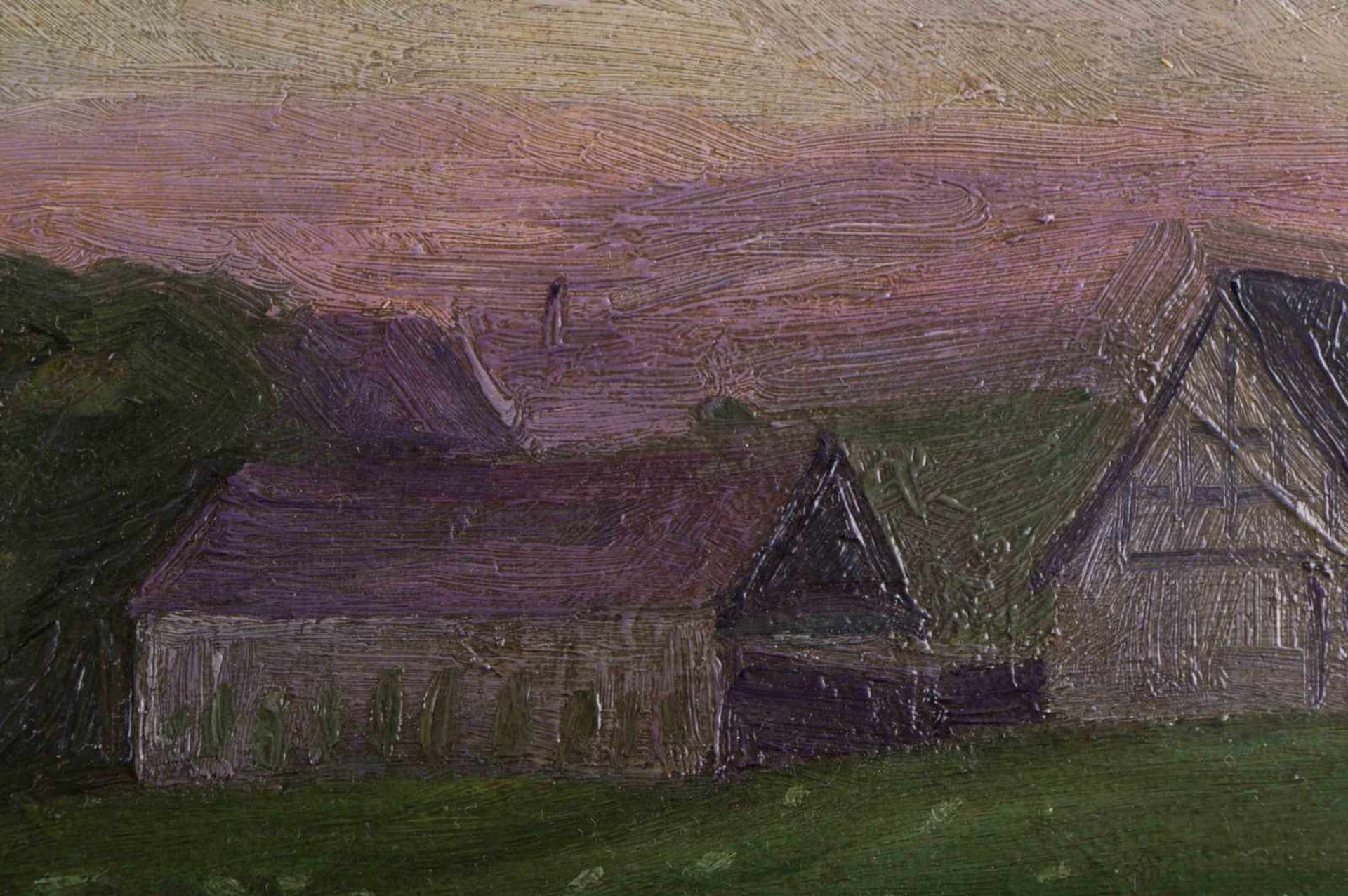 Rudolf SCHMIDT (1873-1963) "Landschaft bei Meißen mit Schafen" Gemälde Öl/Leinwand, 53,5 cm x 75 cm, - Image 2 of 6