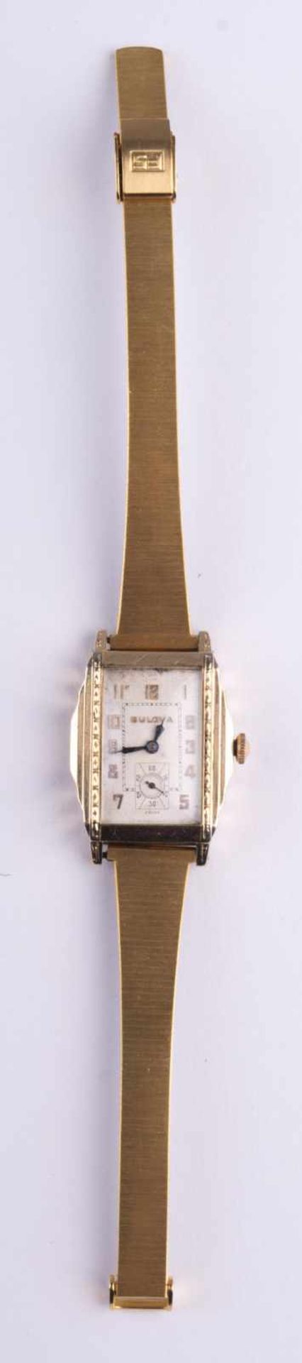 Herren Uhr Bulova um 1935 / Men´s watch, Bulova about 1935 im Scharniergehäuse Goldfild, rundes - Image 2 of 6