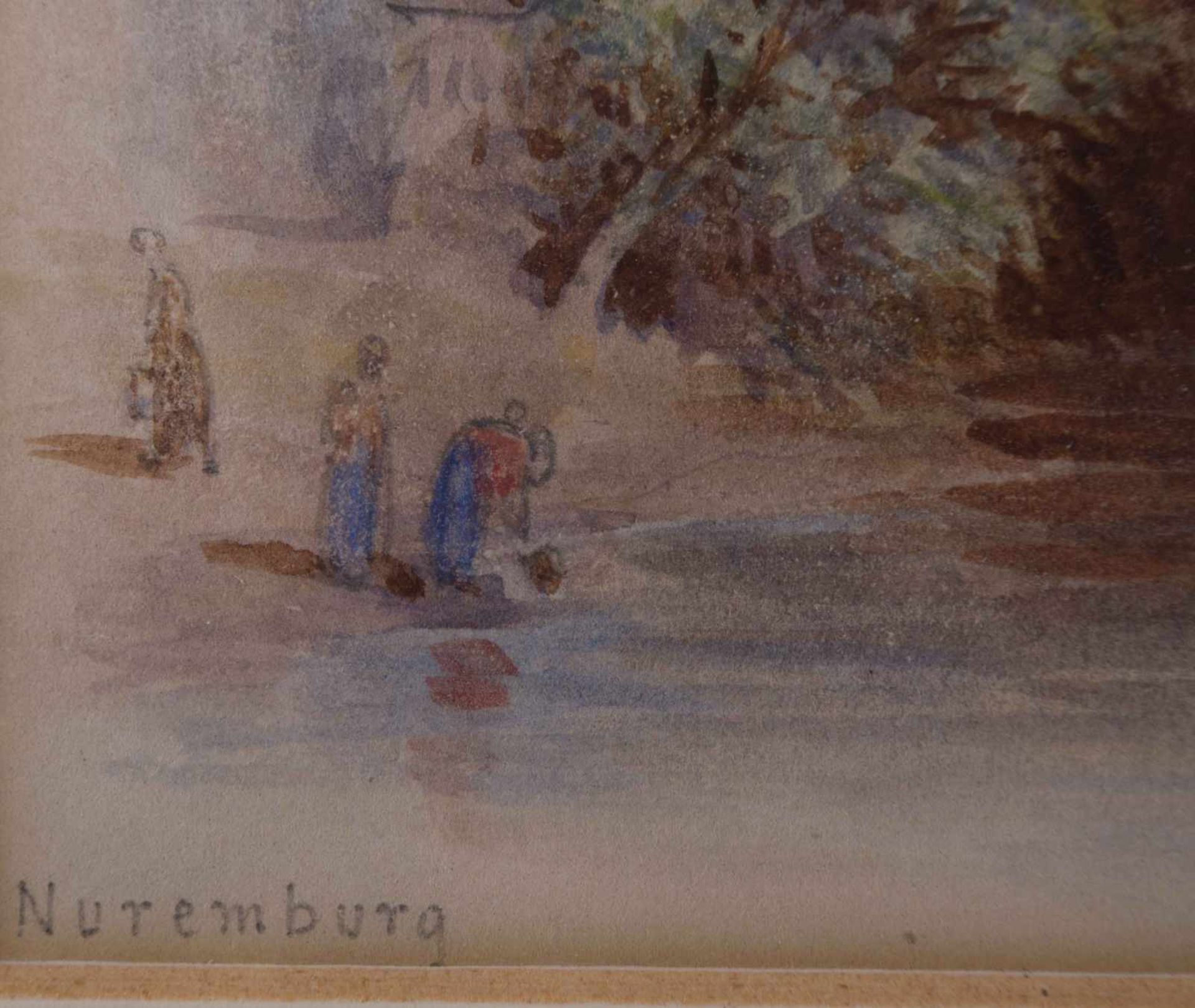 Edwin Thomas DOLBY (act.1849-1895) "Nürnberg" Zeichnung-Aquarell, 17 cm x 23 cm, rechts unten - Image 3 of 7