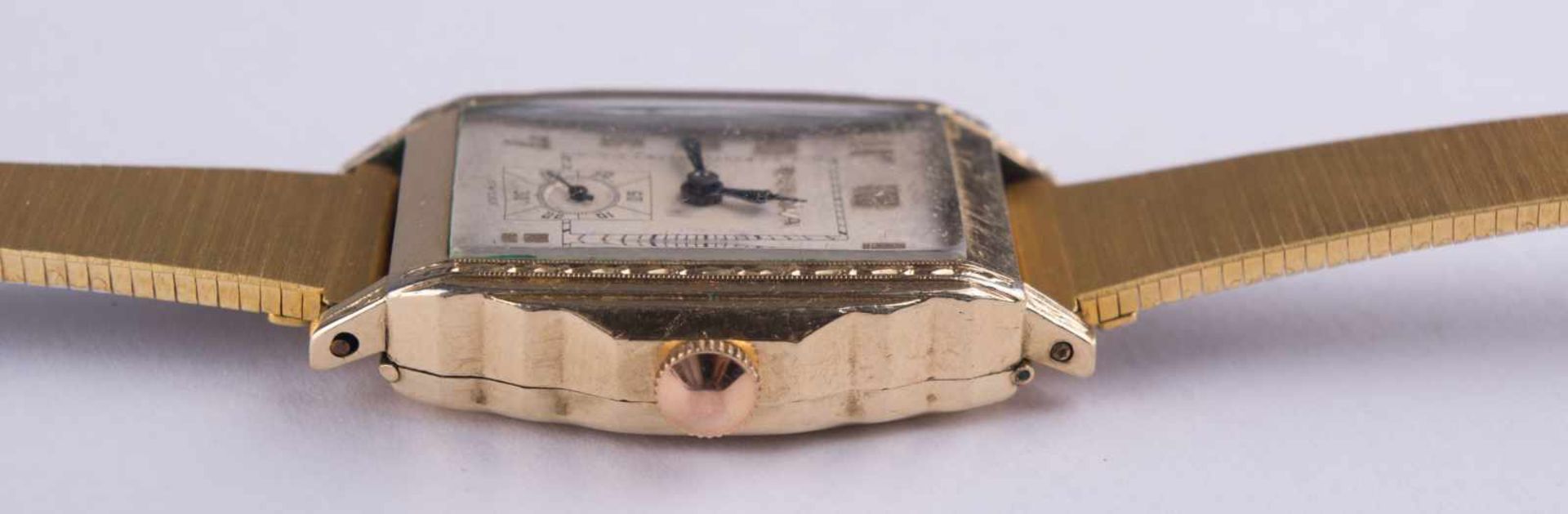 Herren Uhr Bulova um 1935 / Men´s watch, Bulova about 1935 im Scharniergehäuse Goldfild, rundes - Image 3 of 6
