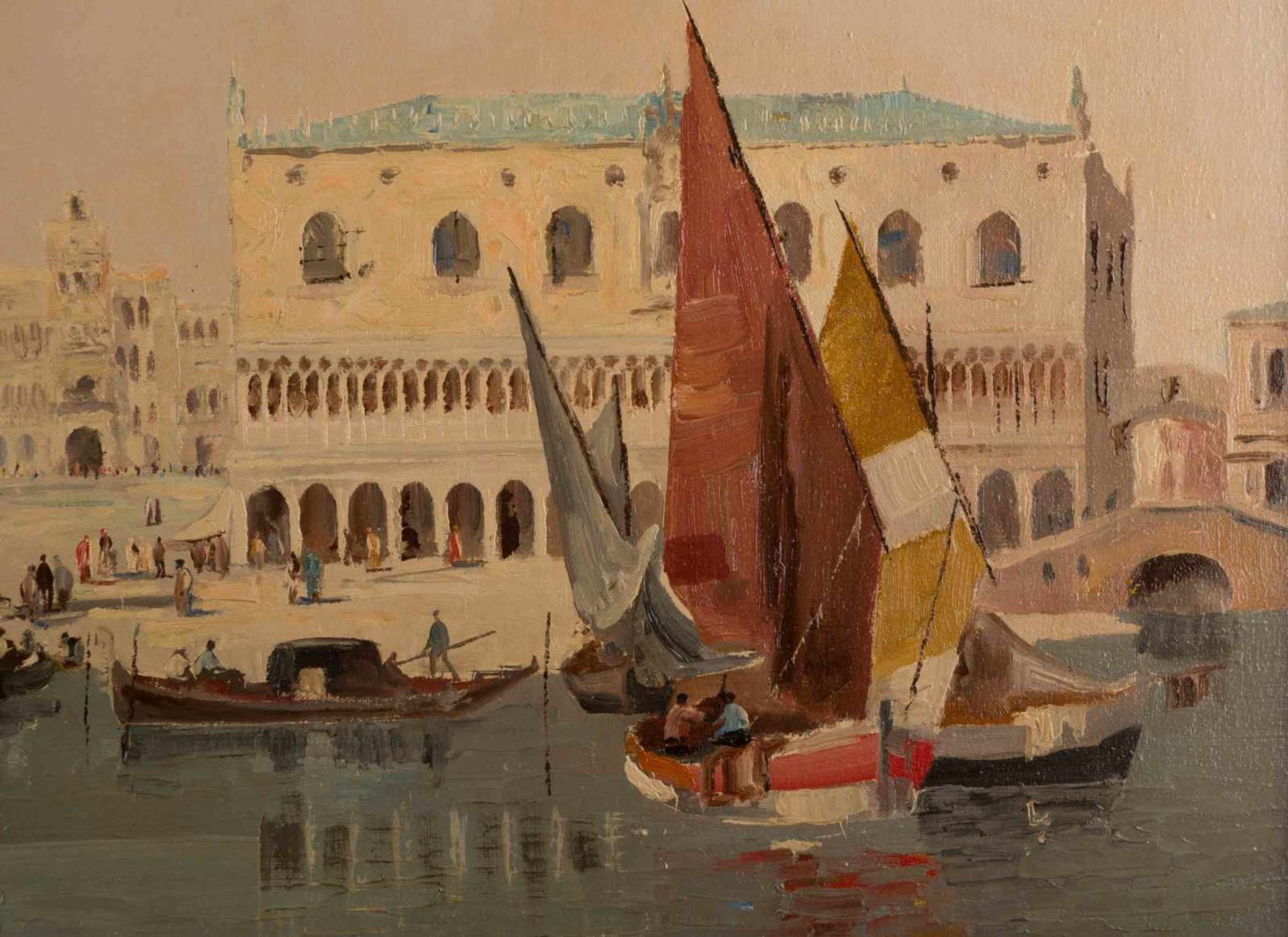 Erich DEMMIN (1911-1997) "Venedig" Gemälde Öl/Leinwand, 60 cm x 80 cm, links unten signiert "Venice" - Image 3 of 8