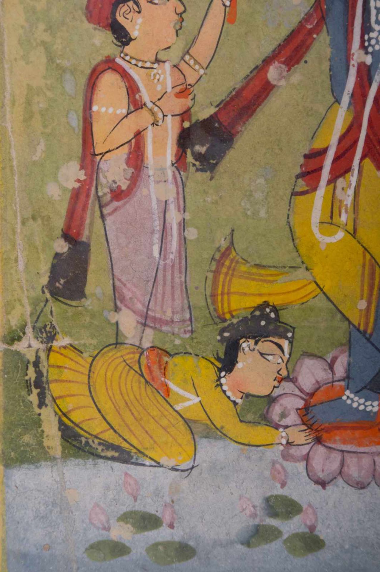 Indische Malerei 18./19. Jhd. / Indian painting, 18th/19th century feine Malerei auf Papier, ca. - Image 3 of 4