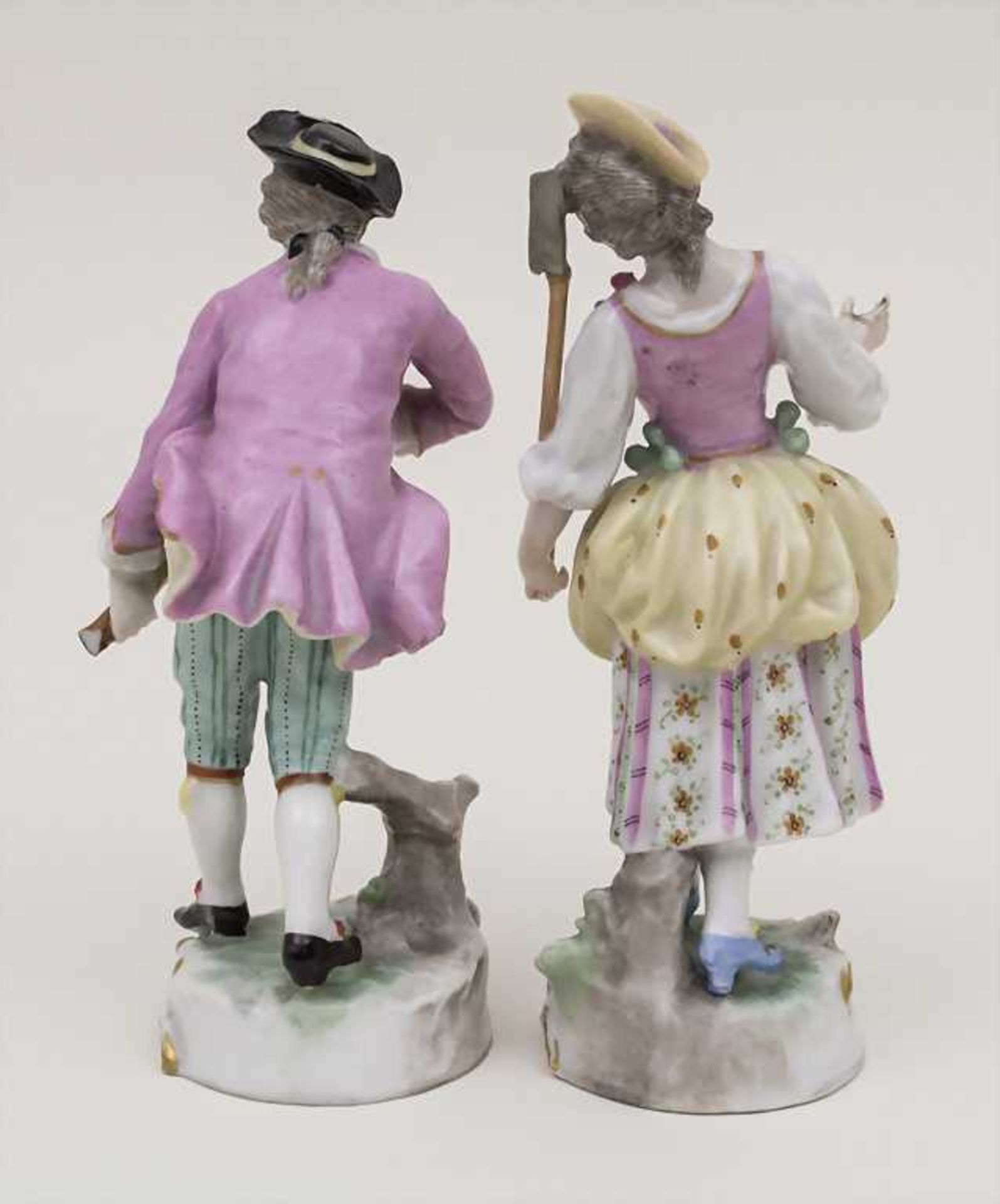 Figurenpaar / Couple of Figurine, Dressel & Kister & Cie, Passau, 1907-1920 Material: Porzellan, - Image 2 of 3