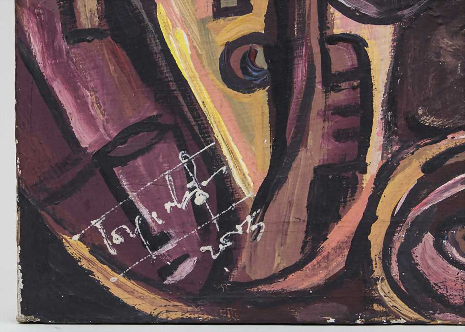 Toyinbo (gelesen), Mutterglück / Mother's Joy, 2003 Technik: Öl/Lw, ungerahmt,Maße: 61 x 37 cm, - Image 2 of 4