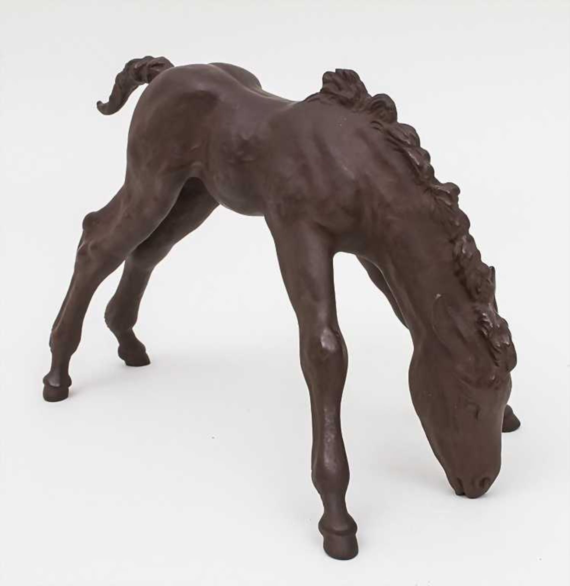 Saufendes Fohlen / Drinking Foal, Meissen, 1958 Material: Böttger-Steinzeug,Marke: Ritzmarke