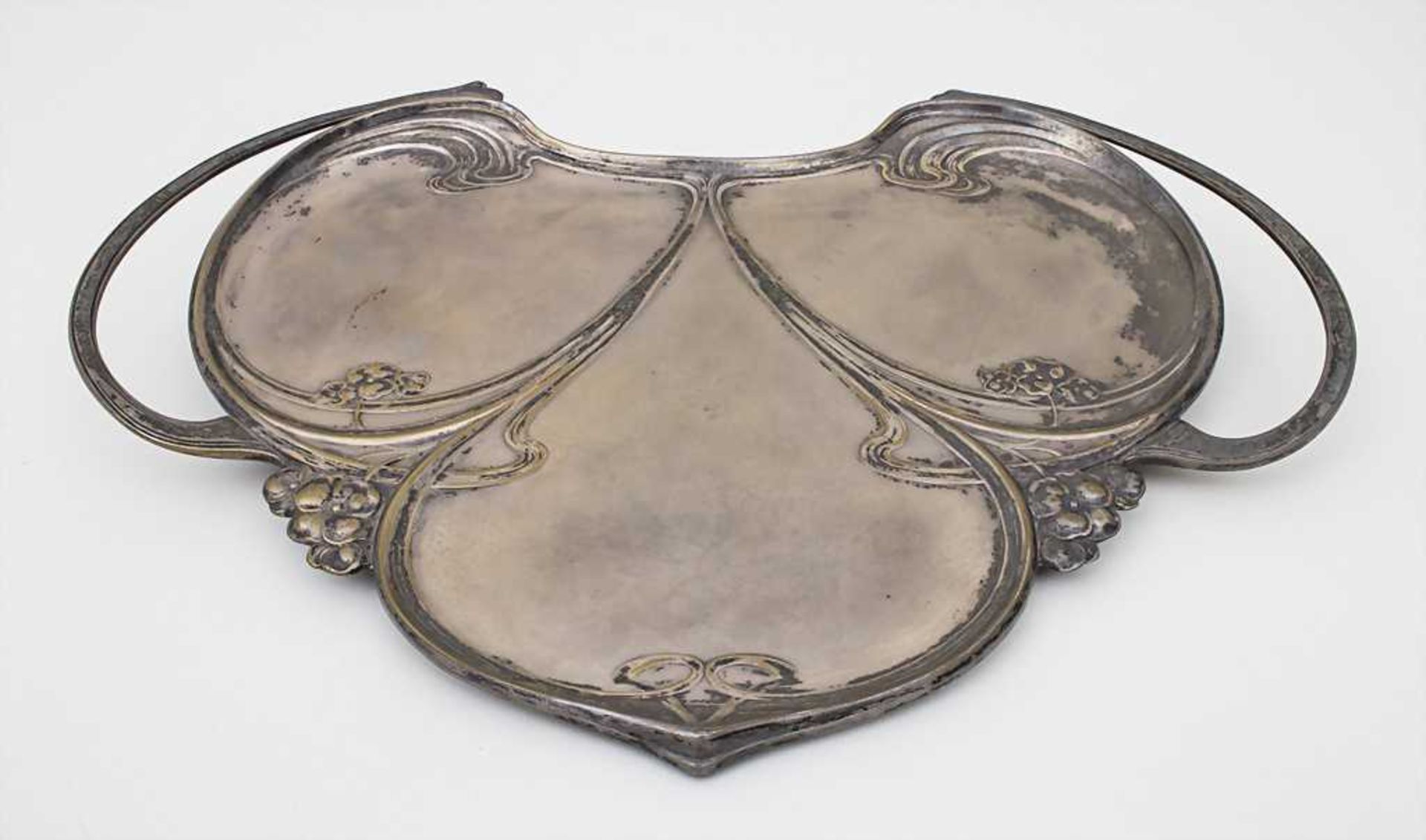 Jugendstil Tablett / Art Nouveau Tray, WMF, Geislingen, um/about 1910 Material: Metall, versilbert, - Bild 2 aus 2