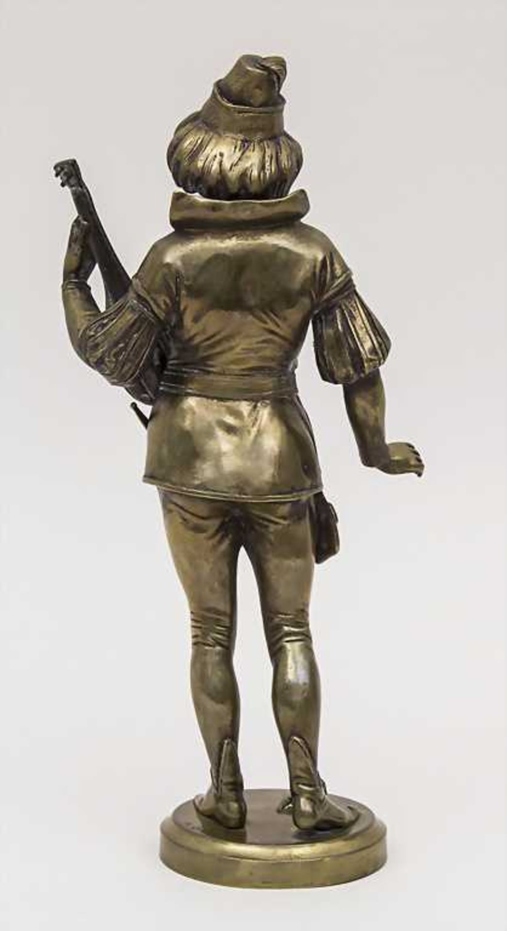 Henri Giraud (?-1895), Mandolinenspieler / Mandolonist Material: Bronze, patiniert,Höhe: 35 cm, - Bild 2 aus 4