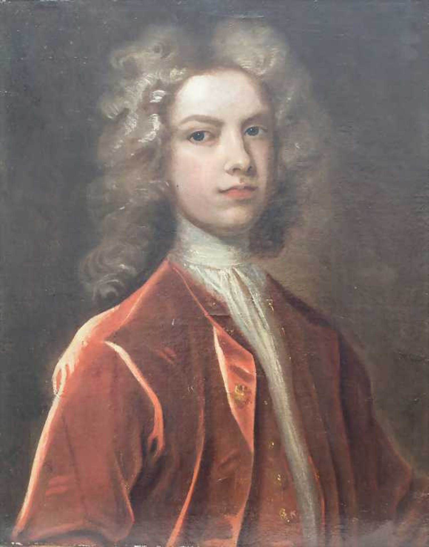 Barockmaler, Porträt eines jungen Mannes / Gentleman in a Red Coat, um 1715 Technik: Öl/Lw,
