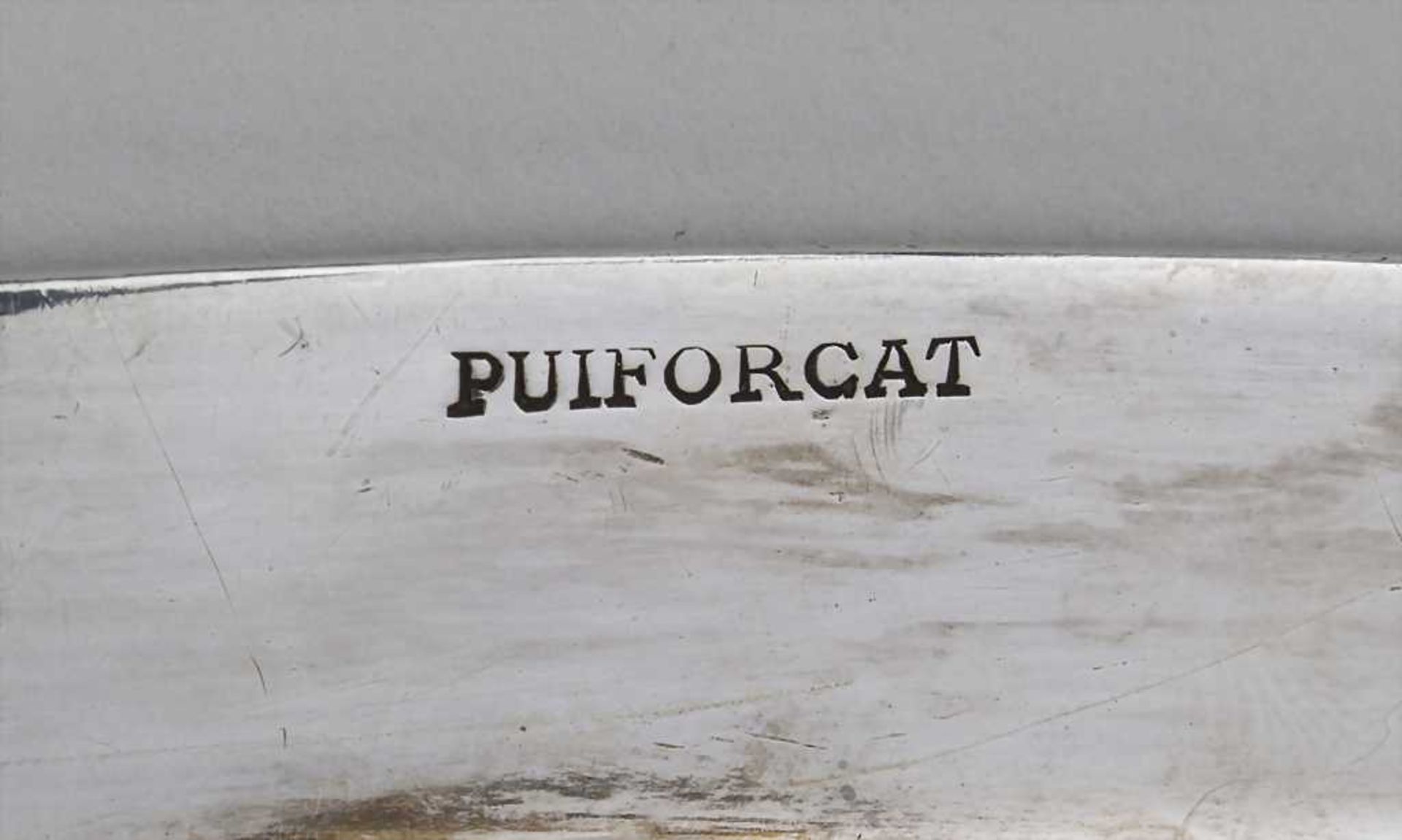 Ovale Platte / Ovale Silver Platter, Emile Puiforcat, Paris, ca. 1900 Punzierung: Minervakopf u. ' - Image 3 of 3