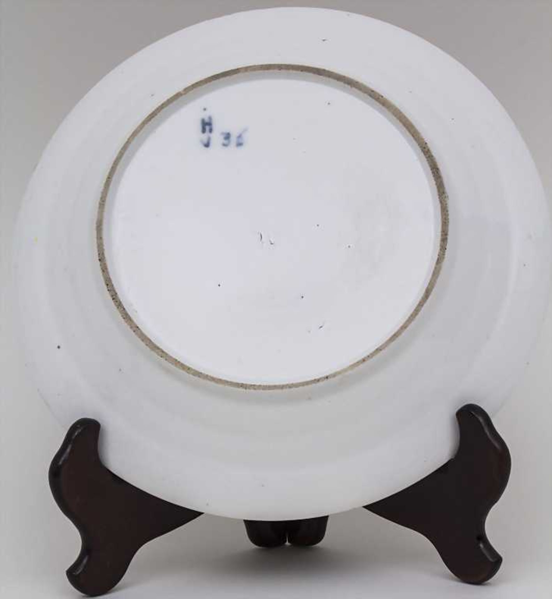 Seltener Teller / Rare Plate, Joseph Adam Hannong, Strassburg/Strasbourg, ca. 1766 Material: - Image 2 of 2