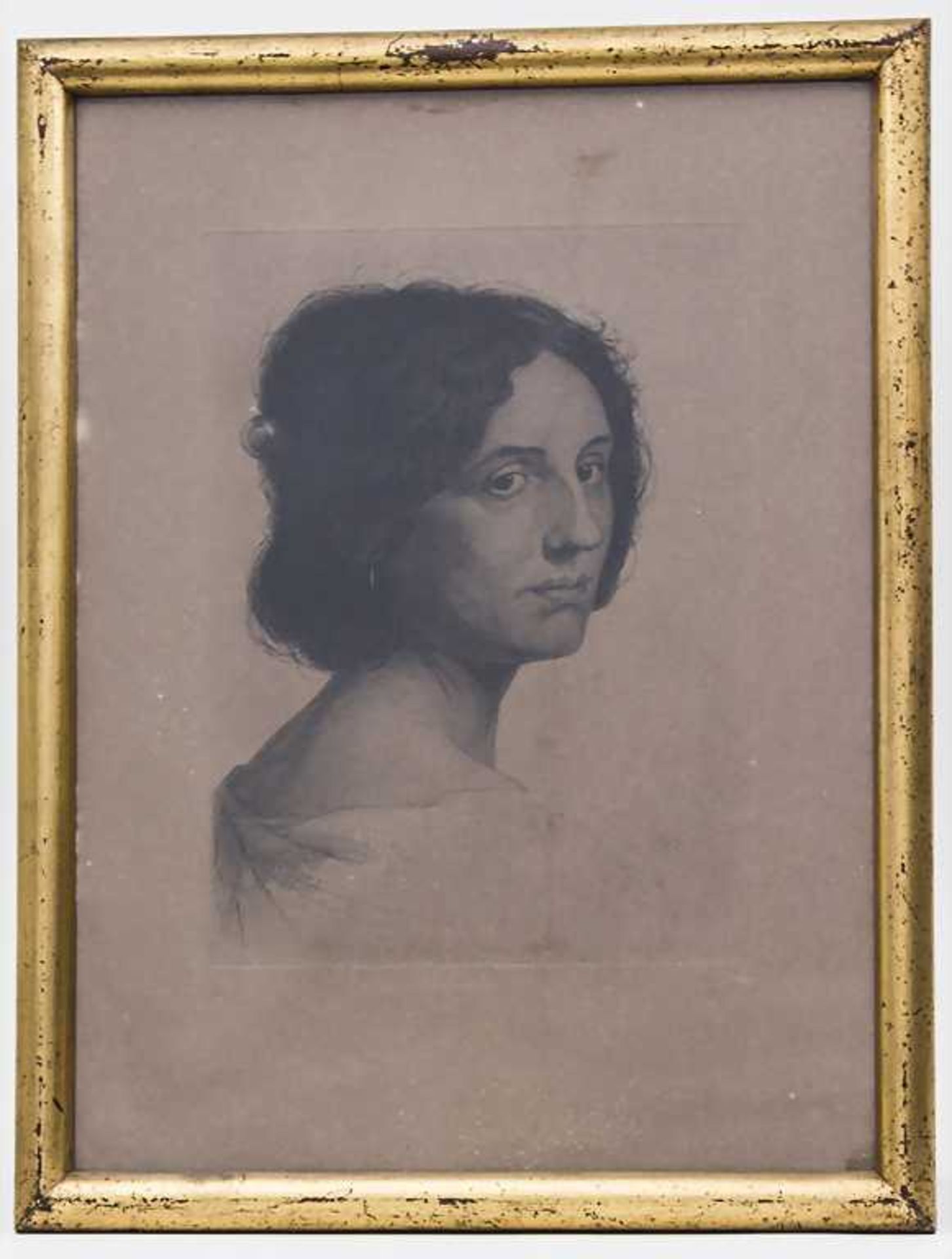 Unbekannter Künstler, Porträt einer Dame / Female Portrait, um / about 1900 Technik: Radierung/ - Image 2 of 2