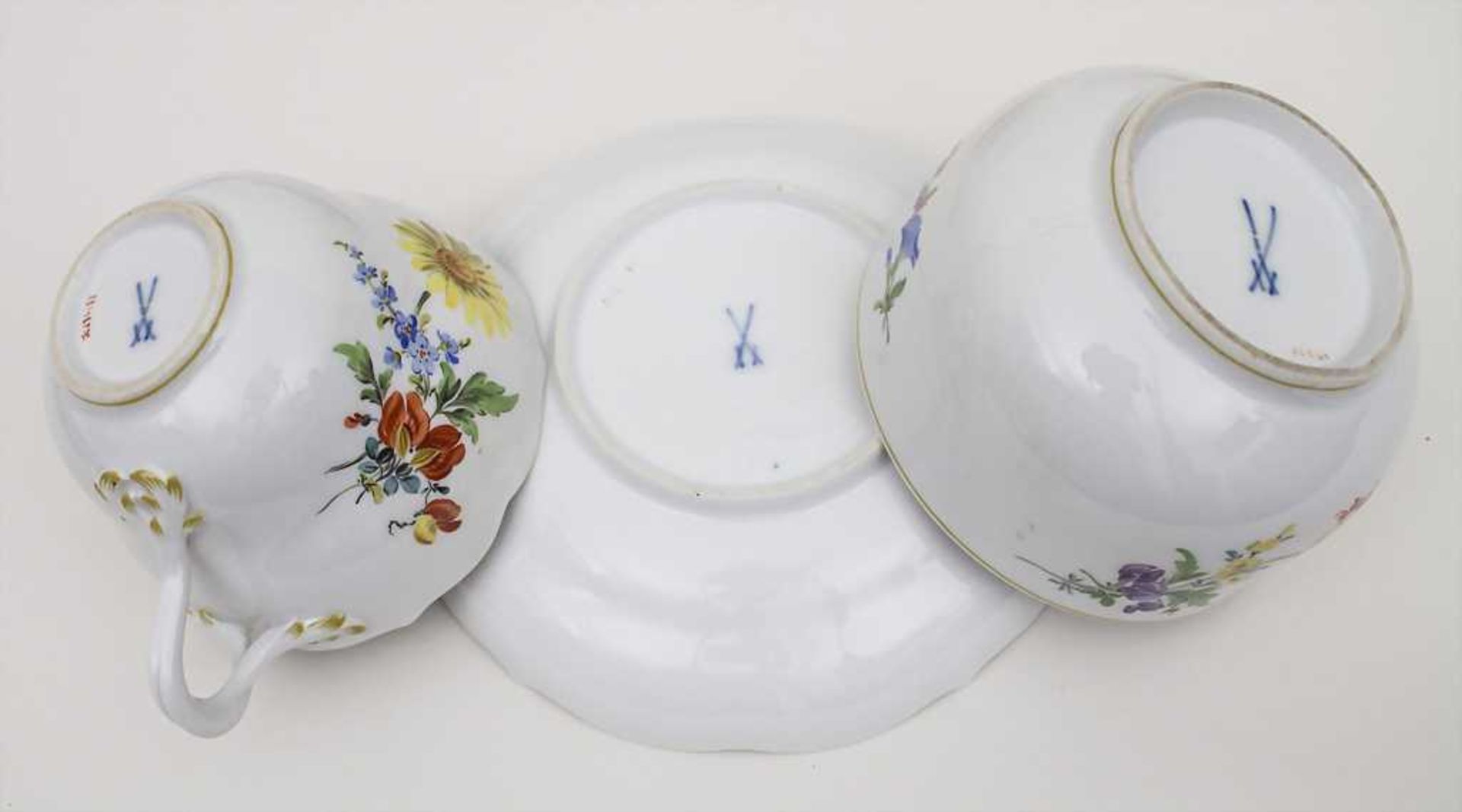 Kaffee- und Teeservice für 6 Pers. / Coffee and Tea Set for 6 Pers., Meissen, 20. Jh. Material: - Image 2 of 3