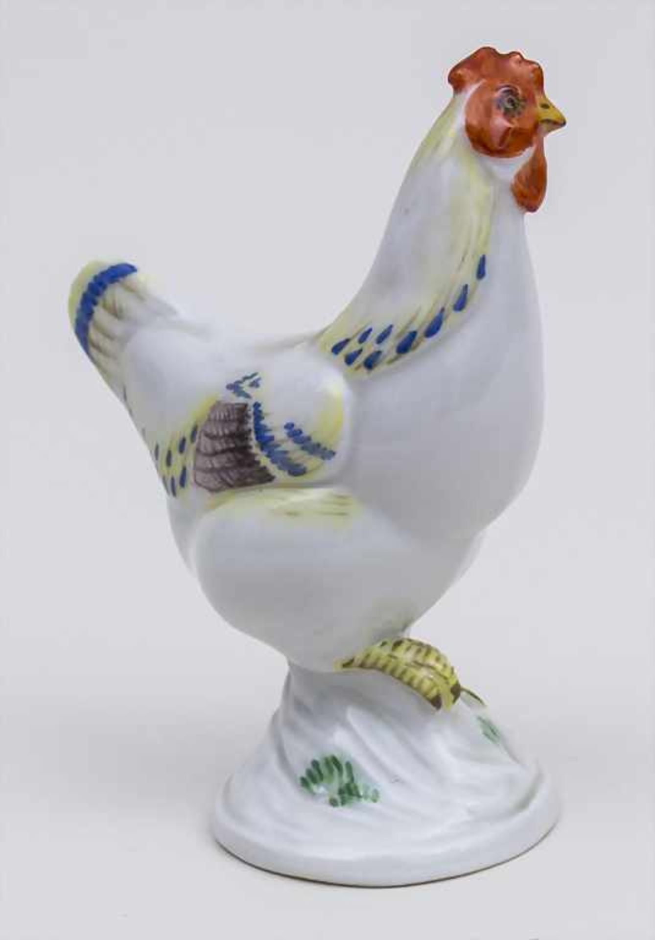 Huhn/Henne / Hen, Meissen, Mitte 20. Jh. Material: Porzellan, dezent bemalt u. glasiert,Marke: - Image 2 of 3