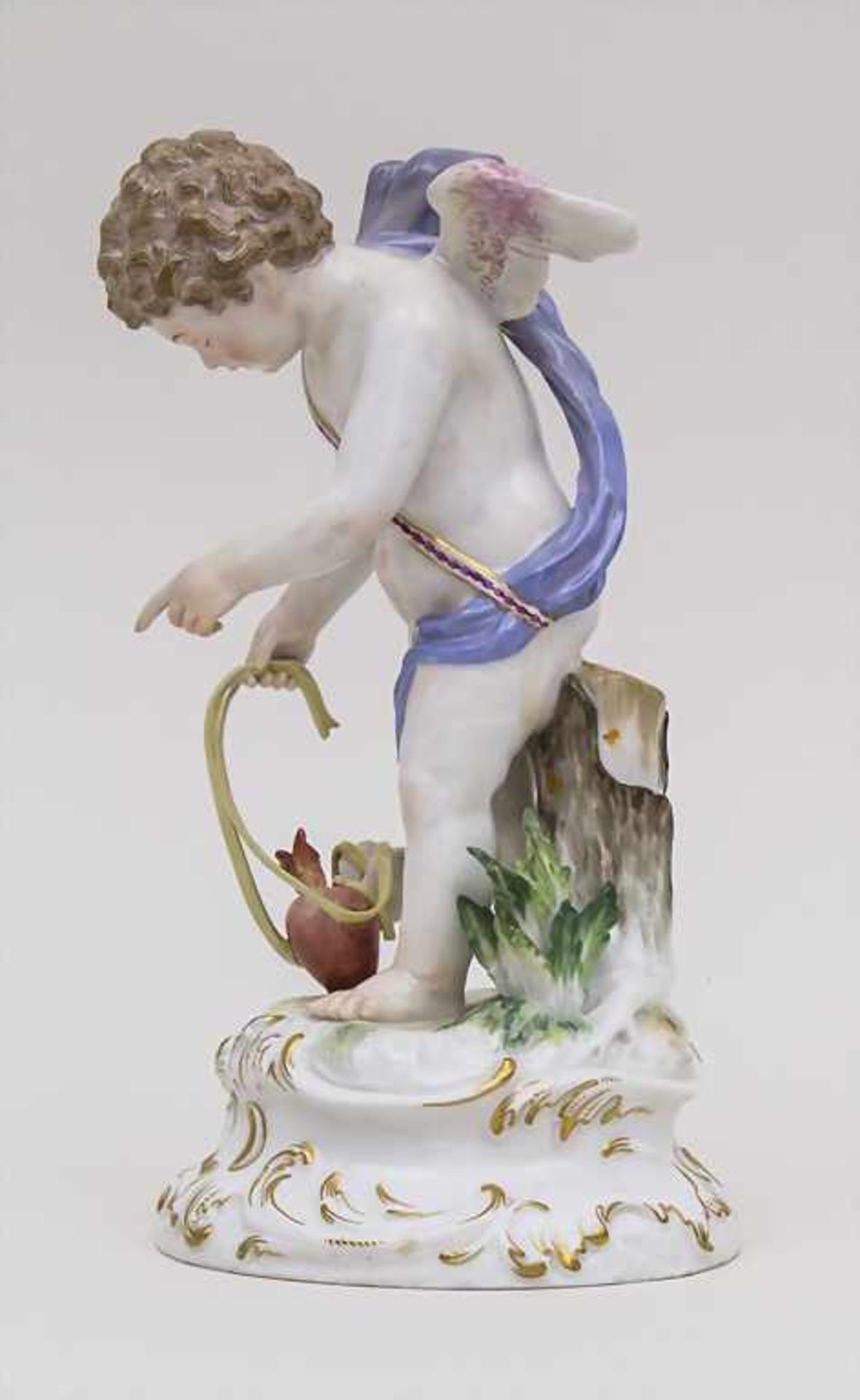 'Amor das Herz leitend' / Cupid Guiding Burning Heart, Meissen, um 1894 Material: Porzellan, - Image 3 of 6