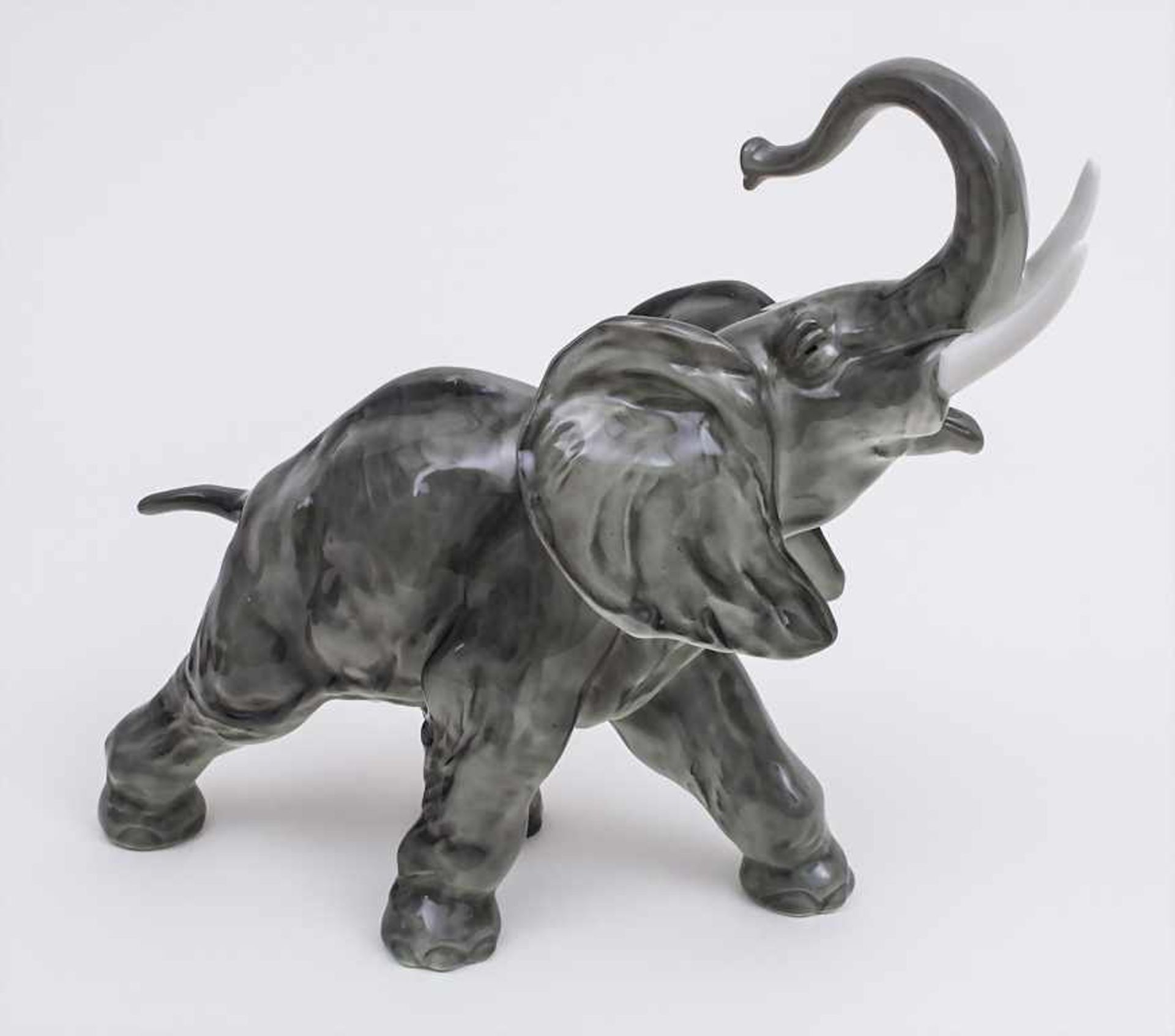 Elefant / Porcelain Elephant, Lorenz Hutschenreuther, Germany, Kunstabteilung, Selb, ab 1969