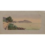 Nomati (italienischer Landschaftsmaler u. Aquarellist d. 19./ 20. Jh.) Da Sori a Camogli (Blick