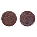 3 Pfennig Rostock 1729, ss