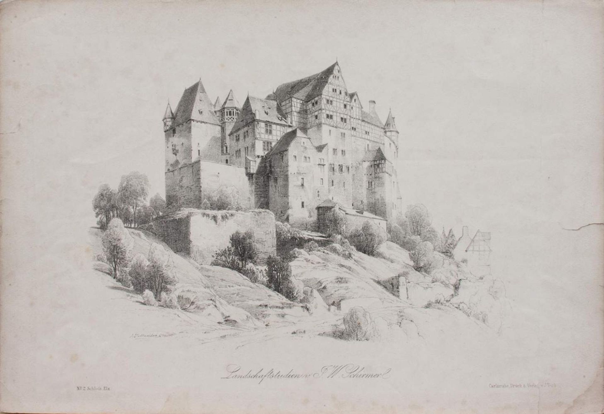 Johann Jacob Vollweider(Eichstetten 1834 - 1891 Freiburg, deutscher Maler u. Grafiker, Std. bei J.