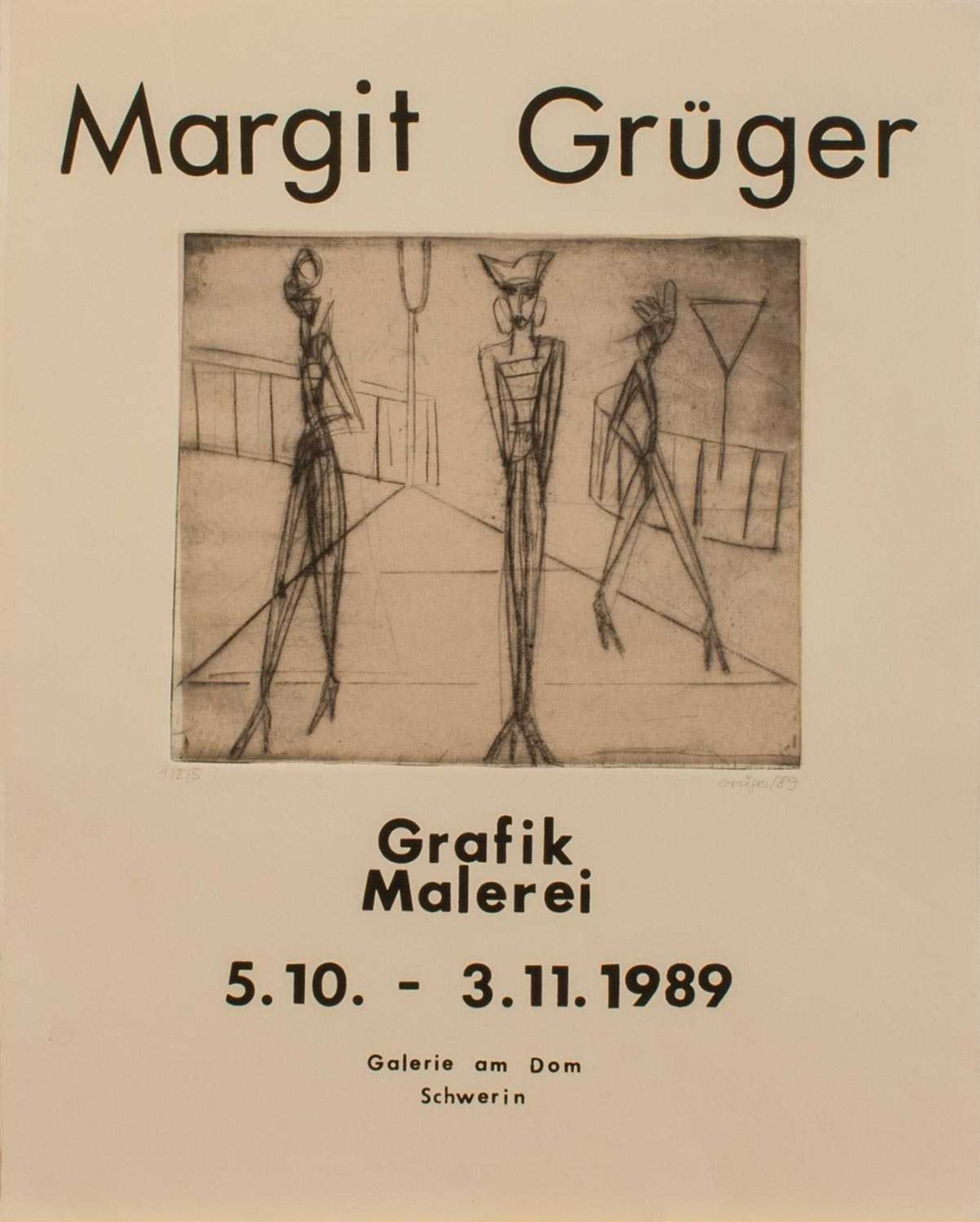 Margit Maria Grüger (Cainsdorf 1946 -, Malerin, Zeichnerin, Grafikerin u. Bildhauerin, Std. a.d.