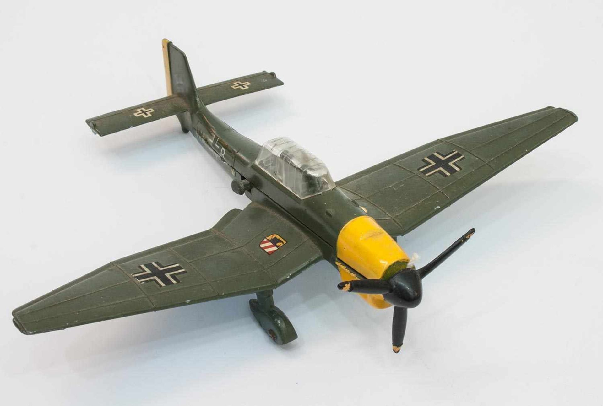 Flugzeugmodell um 1970er Jahre, Herst. Dinky Toys/ England, Modell "Junkers Ju 87 b Stuka" der Serie