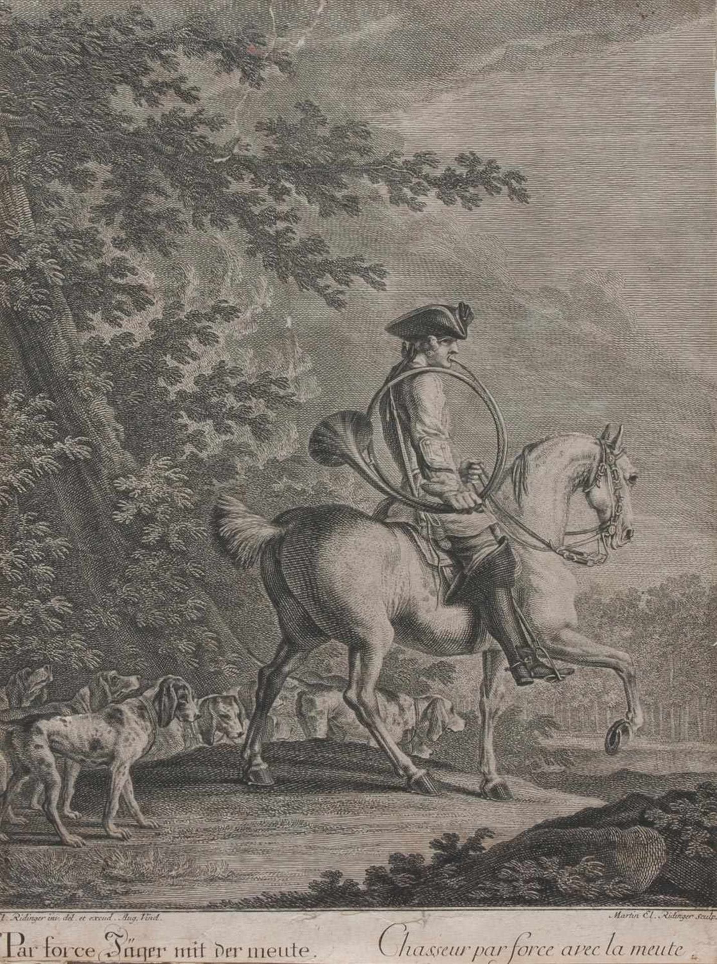 Martin Elias Ridinger (1730 - 1781, deutscher Kupferstecher, Radierer u. Verleger, Sohn des Johann