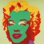 Warhol, Andy: Marilyn Monroe. Farboffsetdruck, Ausgabe: "Sunday B. Morning", rückseitig