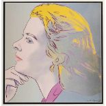 Warhol, Andy: 3x "Portrait of Ingrid Bergman". Farboffset nach dem originalen Siebdruck. Portfolio