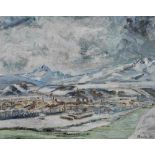 Innsbrucker Malerin: Winterlandschaft. Öl/Leinwand, rechts unten undeutlich signiert/datiert: (19)