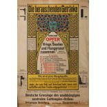 Aufklärungsplakat um 1900, Entwurf Franz Becker Aschaffenburg, Verlag des Alkoholgegner-Bundes