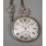 Taschenuhr Vacheron Gold Schweiz, um 1870, auf Staubdeckel gem. Vacheron á Geneve Aiguilles,