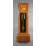 Standuhr Art déco deutsch, 1930er Jahre, Messingplatinenwerk gemarkt CK Kohler Germany,