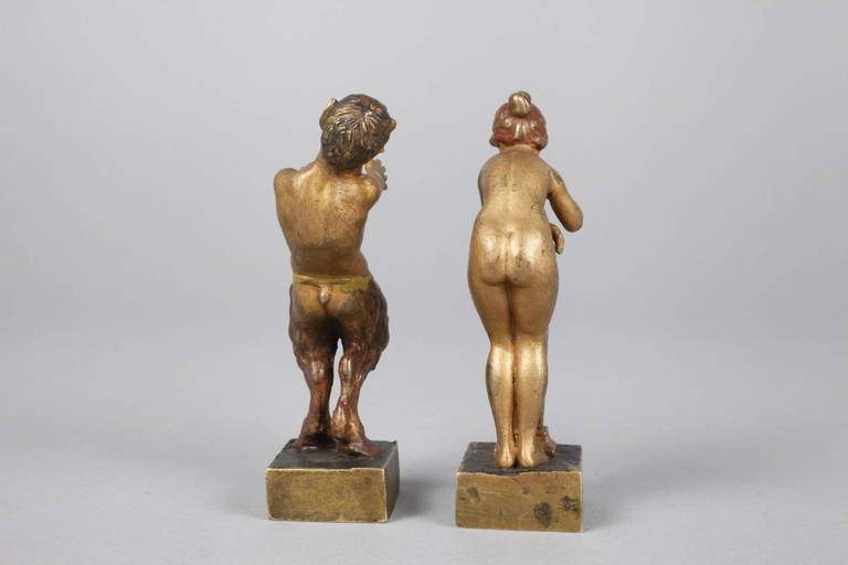 Paar erotische Wiener Bronzen als Pendants Franz Xaver Bergmann, um 1900, eine mit Krugmarke - Image 5 of 6