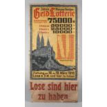 Werbeplakat Meissner Dombau Geld-Lotterie 1910, signiert Leiteritz, Herst. C. C. Meinhold & Söhne