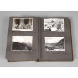 Fotoalbum Reiseerinnerungen Alpen dat. 1905 bis 1931, ca. 35 montierte Fotografien, mit Landschafts-