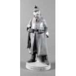 Metzler & Ortloff Figur "Landsturm 1914" Ilmenau, grüne Stempelmarke, Kriegsfigur in