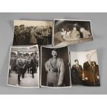 Sechs Pressefotos III. Reich und USA fünf Portraitaufnahmen Adolf Hitlers mit anderen Personen der